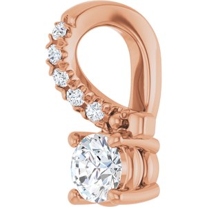 18K Rose Gold 3.4 mm Round Pendant Mounting – image 3