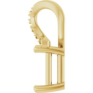 14K Yellow Gold 6x6 mm Square Pendant Mounting – image 6
