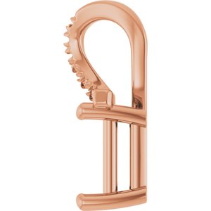 18K Rose Gold 6x6 mm Square Pendant Mounting – image 6
