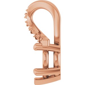 10K Rose Gold 5.5x5.5 mm Heart Pendant Mounting – image 6