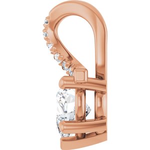 18K Rose Gold 5.5x5.5 mm Heart Pendant Mounting – image 5
