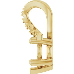 10K Yellow Gold 5.5x5.5 mm Heart Pendant Mounting – image 6