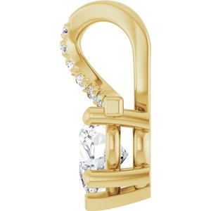 18K Yellow Gold 5.5x5.5 mm Heart Pendant Mounting – image 5