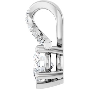 14K X1 White Gold 5.5x5.5 mm Heart Pendant Mounting – image 5