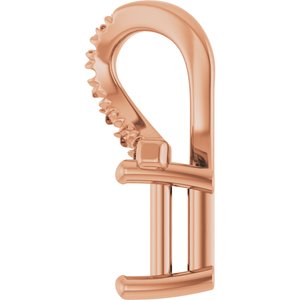 10K Rose Gold 4.5x4.5 mm Square Pendant Mounting – image 6