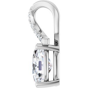 Continuum Sterling Silver 8.5x6.5 mm Elongated Cushion Pendant Mounting – image 5