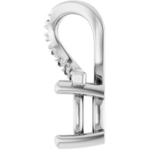 14K X1 White Gold 6x6 mm Cushion Pendant Mounting – image 6
