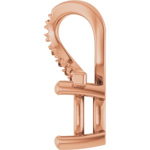 10K Rose Gold 6x6 mm Cushion Pendant Mounting – image 6