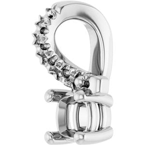 Sterling Silver 3x3 mm Cushion Pendant Mounting – image 4