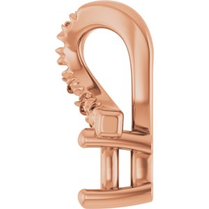 10K Rose Gold 3x3 mm Cushion Pendant Mounting – image 6