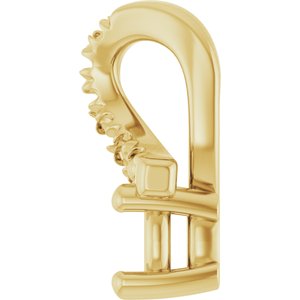 18K Yellow Gold 3x3 mm Cushion Pendant Mounting – image 6