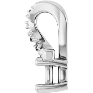 14K X1 White Gold 3x3 mm Cushion Pendant Mounting – image 6