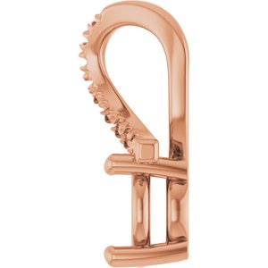 10K Rose Gold 6.5 mm Round Pendant Mounting – image 6