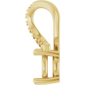 18K Yellow Gold 6.5 mm Round Pendant Mounting – image 6