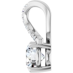 10K White Gold 6.5 mm Round Pendant Mounting – image 5