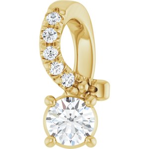 10K Yellow Gold 3.2 mm Round Pendant Mounting