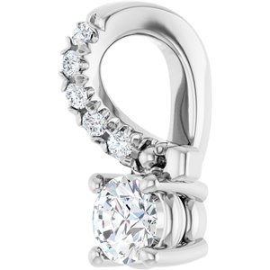 10K White Gold 3.2 mm Round Pendant Mounting – image 3