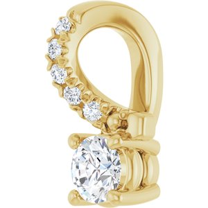 10K Yellow Gold 3.2 mm Round Pendant Mounting – image 3