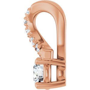 10K Rose Gold 3.2 mm Round Pendant Mounting – image 5