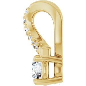 10K Yellow Gold 3.2 mm Round Pendant Mounting – image 5