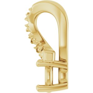 14K Yellow Gold 3.2 mm Round Pendant Mounting – image 6