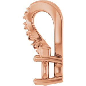 14K Rose Gold 3.2 mm Round Pendant Mounting – image 6