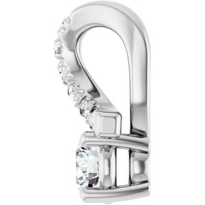 10K White Gold 3.2 mm Round Pendant Mounting – image 5