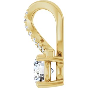 18K Yellow Gold 4.8 mm Round Pendant Mounting – image 5