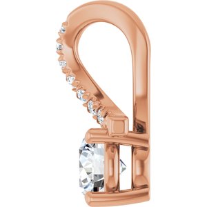14K Rose Gold 4.8 mm Round Pendant Mounting – image 5