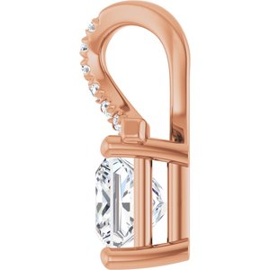 10K Rose Gold 5.5x5.5 mm Square Pendant Mounting – image 5