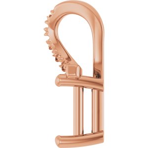 14K Rose Gold 5.5x5.5 mm Square Pendant Mounting – image 6