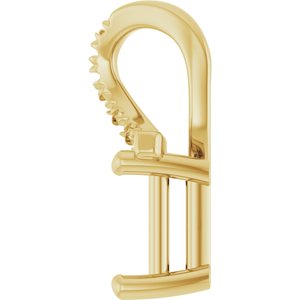 18K Yellow Gold 5.5x5.5 mm Square Pendant Mounting – image 6
