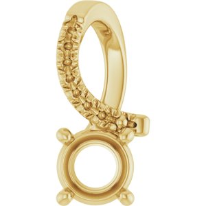10K Yellow Gold 4.8 mm Round Pendant Mounting – image 2