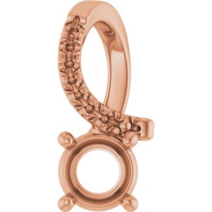 14K Rose Gold 4.8 mm Round Pendant Mounting – image 2