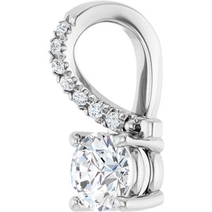 10K White Gold 4.8 mm Round Pendant Mounting – image 3