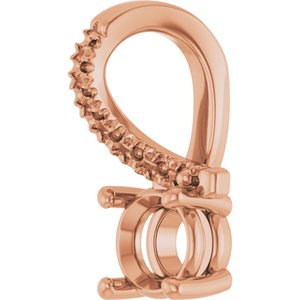 14K Rose Gold 4.8 mm Round Pendant Mounting – image 4