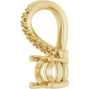 18K Yellow Gold 4.8 mm Round Pendant Mounting – image 4