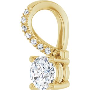 18K Yellow Gold 4.8 mm Round Pendant Mounting – image 3