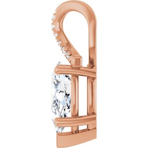 14K Rose Gold 10.5x5.5 mm Pear Pendant Mounting – image 5