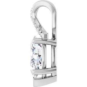 10K White Gold 10.5x5.5 mm Pear Pendant Mounting – image 5