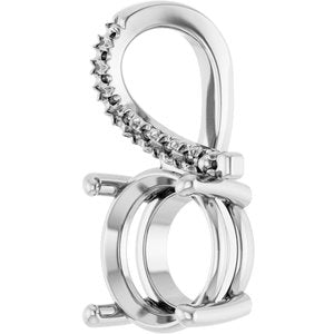 Continuum Sterling Silver 9.4 mm Round Pendant Mounting – image 4