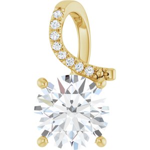 14K Yellow Gold 9.4 mm Round Pendant Mounting