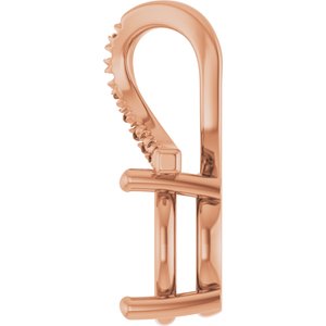 10K Rose Gold 9.4 mm Round Pendant Mounting – image 6