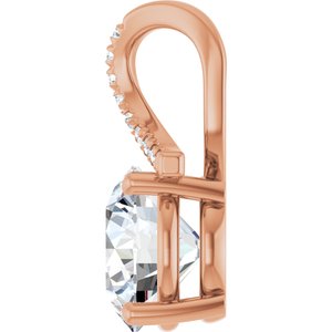 14K Rose Gold 9.4 mm Round Pendant Mounting – image 5