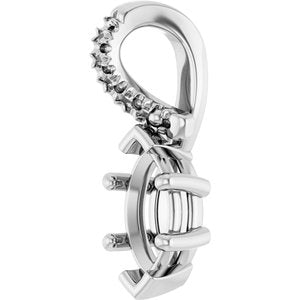 Platinum 7x3.5 mm Marquise Pendant Mounting – image 4
