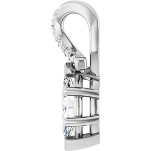 Sterling Silver 7x3.5 mm Marquise Pendant Mounting – image 5