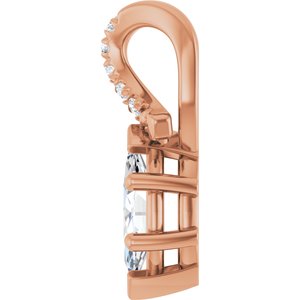 10K Rose Gold 7x3.5 mm Marquise Pendant Mounting – image 5