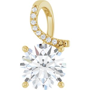 14K Yellow Gold 10 mm  Round Pendant Mounting