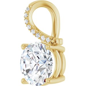 10K Yellow Gold 10 mm  Round Pendant Mounting – image 3