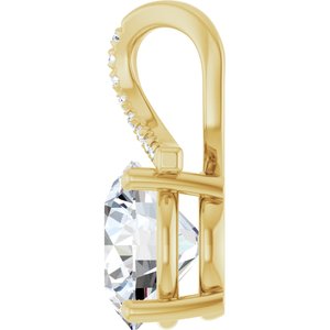 14K Yellow Gold 10 mm  Round Pendant Mounting – image 5
